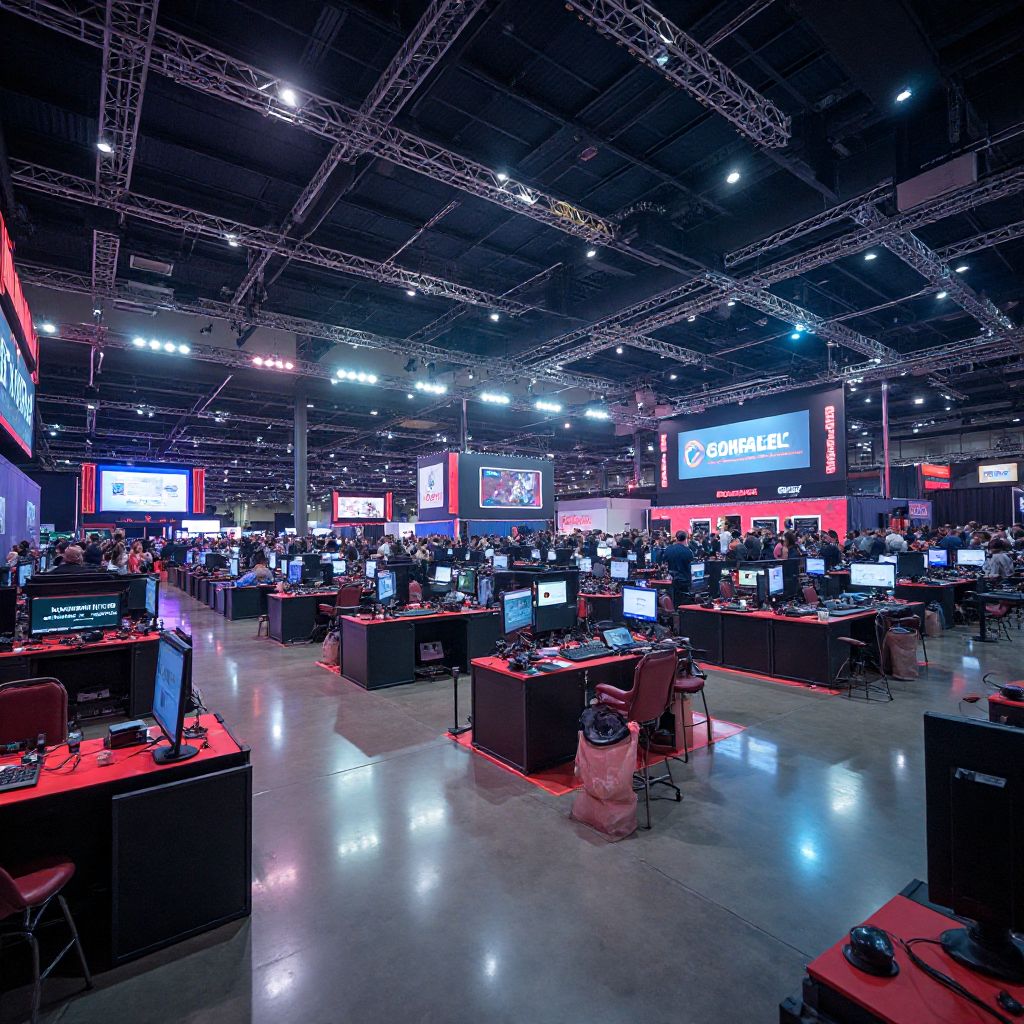 GameGrid Expo exhibition hall setup