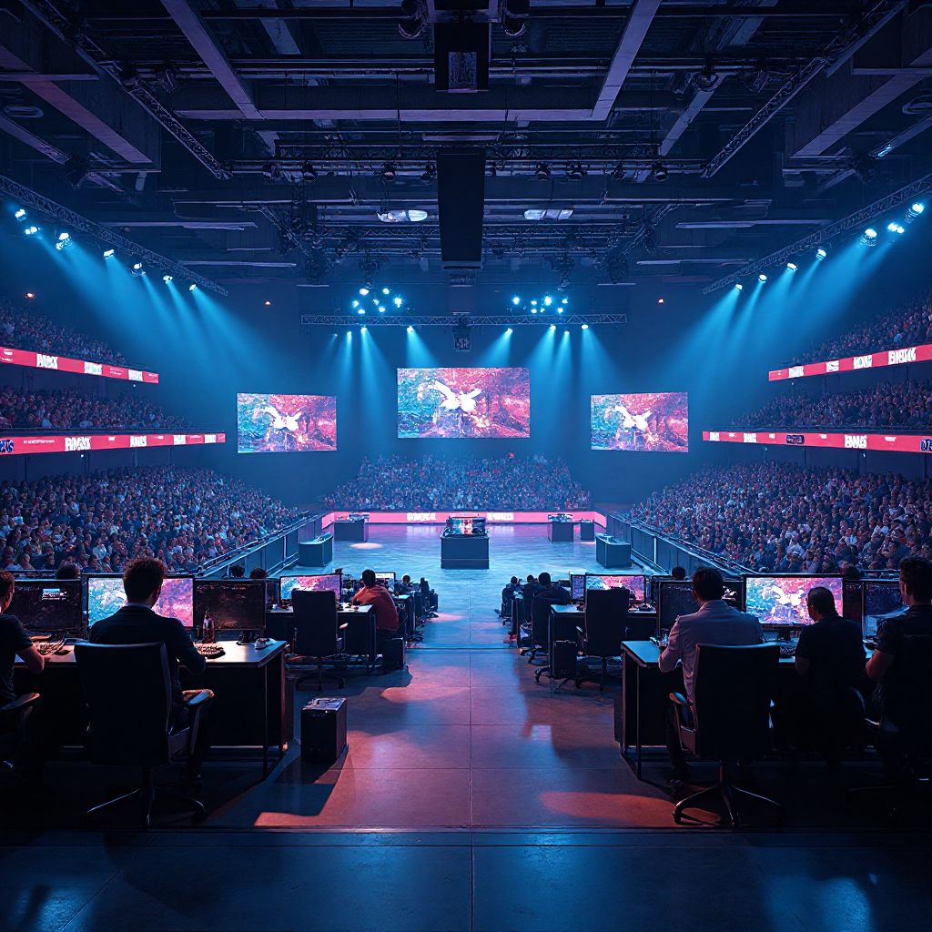 Professional esports tournament arena