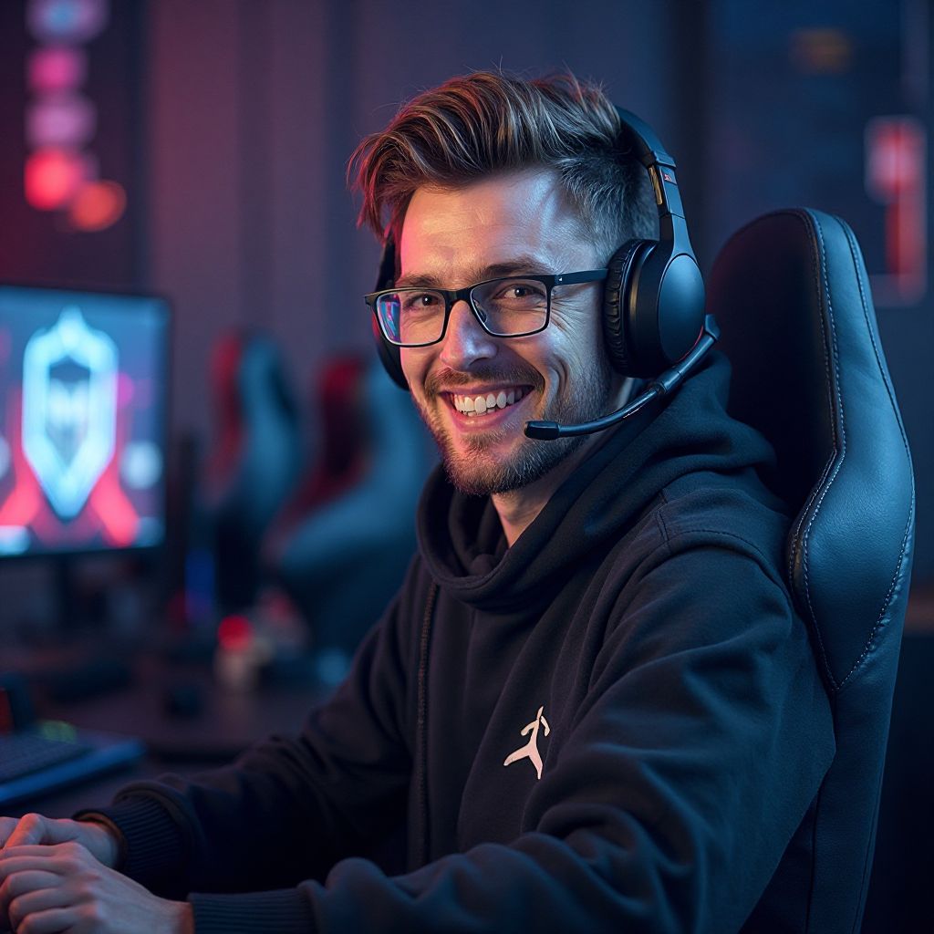 Professional male esports coach